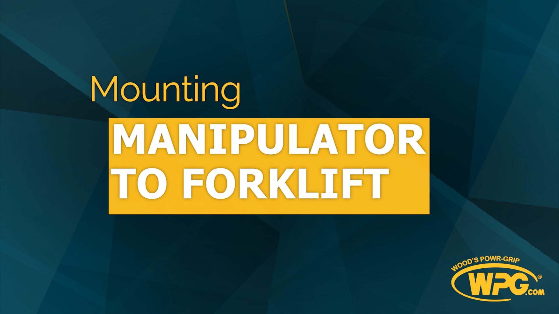 Mounting Manipulator to Forklift