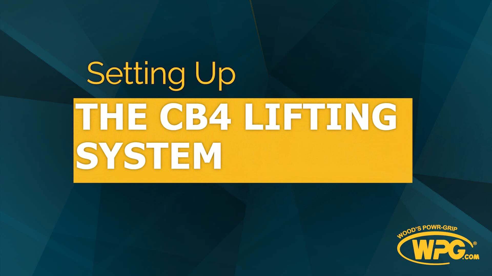 Setting Up the CB4 Lifting System