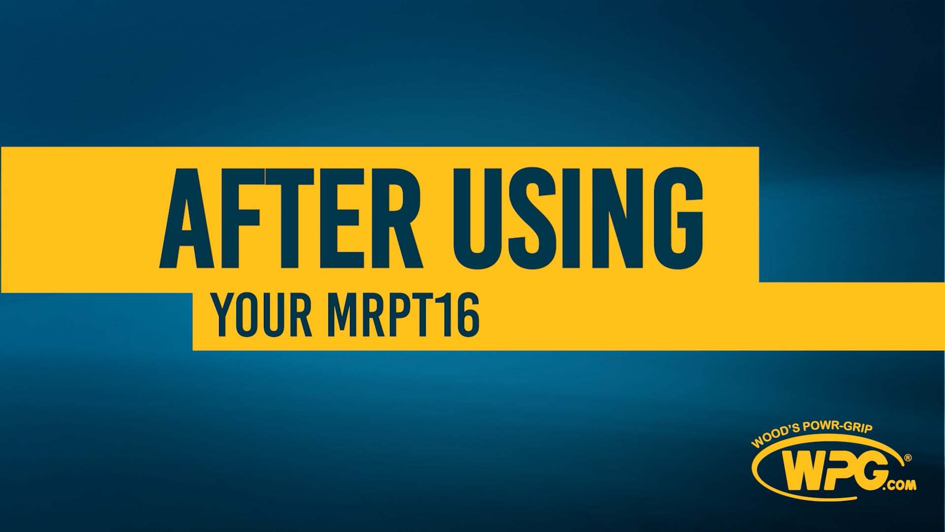 When Finished Using Your MRPT16 Vacuum Lifter