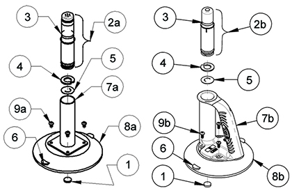 Parts for Vertical and Angle Cups