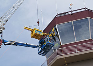 Wood's Powr-Grip CB2 Used in an Airport Tower Window Installation