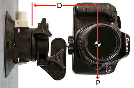 Exemplo: Ventosa de Montagem com câmera acoplada.